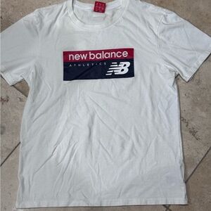 New Balance White and Red Men's Tee